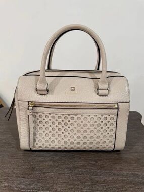 Kate Spade Perri Lane Bubbles Leather Satchel Handbag w/ Crossbody Strap